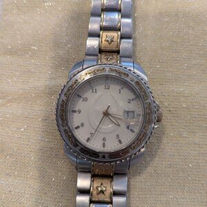 Men's or Women's Montana Silversmiths Watch with Lucky Horseshoe/sta Background